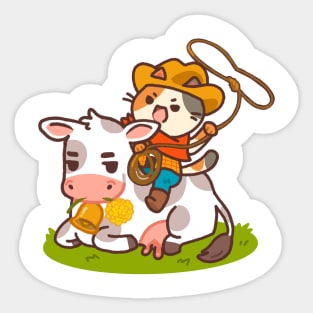 Meow-dy! Yeehaw Cowboy Cat Sticker